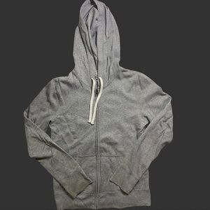 MOSSIMO SUPPLY LIVE FREE & LOVE M GRAY HOODIE Jacket 2 Pocket ZIP